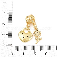 Brass Micro Pave Cubic Zirconia Pendants&nbsp;KK-Z151-11G