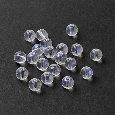 ガラスビーズ  ラウンド  透明  8mm  穴：1.4mm&nbsp;GLAA-C021-01M-1