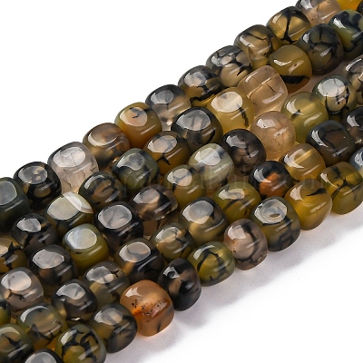 Natural Dragon Veins Agate Beads Strands&nbsp;G-G177-E11-01-1