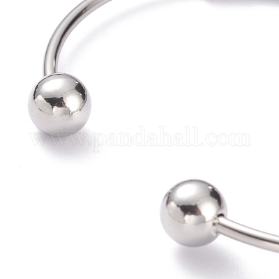 Tarnish Resistant 304 Stainless Steel Torque Bangles&nbsp;BJEW-O182-01P-1