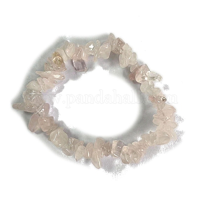 Natural Rose Quartz Stretch Bracelets&nbsp;PW-WG56138-33-1