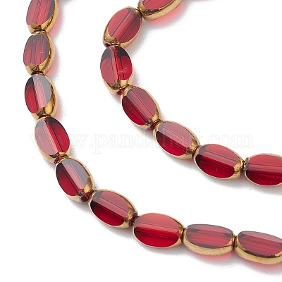 Electroplate Transparent Glass Beads Strands&nbsp;EGLA-K015-05A-1