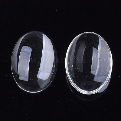 クリアガラスカボション  オーバル  透明  25x18x5.5mm  約1152個/箱&nbsp;GGLA-R022-18x25-B-1