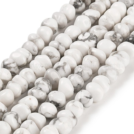Natural Howlite Beads Strands G-G053-C09-01-1