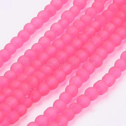 Baking Paint Transparent Glass Bead Strands GLAA-S031-4mm-35-1