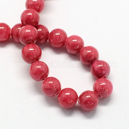 Natural Dyed Yellow Jade Gemstone Bead Strands&nbsp;G-R271-4mm-Y19-1