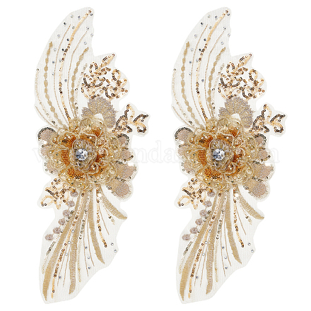 アンティークフランス 子供べべ用 フラワーアップリケ刺繍3層レース