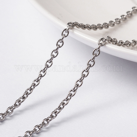 Tarnish Resistant 304 Stainless Steel Cable Chains&nbsp;CHS-H007-33P-1