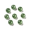 Imitation Pearl Acrylic Beads, Dyed, Round, Lawn Green, 8x7.5mm, Hole: 2mm, about 1900pcs/pound
