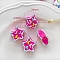 Opaque Acrylic Beads, Colorful, Star, 23x26mm
