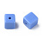 Opaque Acrylic Beads, Cube, Cornflower Blue, 10.5x9.5x9.5mm, Hole: 2mm, about 490pcs/500g