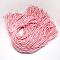 Polyester & Spandex Cord Ropes, 16-Ply, Solid Color, for Shoe Lace Cord Making, Pink, 2mm, about 109.36 yards(100m)/bundle