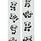 Cartoon Patterns Paper Gift Sticker Rolls, Round for DIY Scrapbooking, Panda, 25mm, 500pcs/roll.