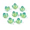 Plastic Beads, Flower, Light Green, 12~13.5x12~13x8mm, Hole: 1.2mm