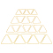 Brass Linking Rings, Plated, Triangle, Golden, 60pcs/box