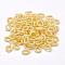 Polyester Weave Beads, Ring, Lemon Chiffon, 6x2mm, Hole: 3mm, about 200pcs/bag