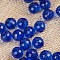 Transparent Acrylic Beads, Round, Medium Blue, 10mm, about 1000pcs/500g.