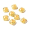 Transparent Resin Cabochons, Square, Gold, Flower Pattern, 19x19x8mm
