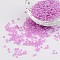 12/0 Glass Seed Beads, Ceylon Round, Round, Violet, 2mm, Hole: 1mm, 3100pcs/50g