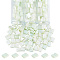 210~240Pcs Glass Seed Beads, 2-Hole, Square, Yellow Green, 5x4.5~5.5x2~2.5mm, Hole: 0.5~0.8mm