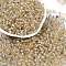 Transparent Inside Colours Glass Seed Beads, Round Hole, Round, Navajo White, 4x3mm, Hole: 1.4mm, about 6428pcs/pound