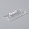 Transparent Acrylic Rectangle ID Card Sleeves Brooch Finding, Brooch Base Settings, Clear, 31x70x5mm