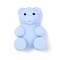 Silicone Beads, Cartoon Animal Bear, Light Sky Blue, 29x22x13mm, Hole: 2mm