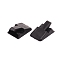 Plastic Ring Holder, Ring Display Stand, Rectangle, Black, 24x16.5x10mm
