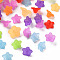 Transparent Acrylic Beads, Flower, Frosted, Mixed Color, 10x5mm, Hole: 1mm, about 4600pcs/500g