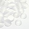 Cat Eye Cabochons, Half Round, White, 8x3mm