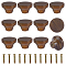 Round Wooden Drawer Handles, with Screw, Camel, 40.5x24.5mm