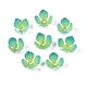 プラスチックビーズ  花  薄緑  12~13.5x12~13x8mm  穴：1.2mm&nbsp;KY-N015-049C-1