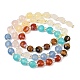 Natural Agate(Dyed & Heated) & Dyed White Jade & Tiger Eye Beads Strands&nbsp;G-Z135-B09-4