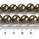 Natural Pyrite Round Beads Strands&nbsp;G-F197-10-10mm-7