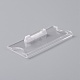 Transparent Acrylic Rectangle ID Card Sleeves Brooch Finding&nbsp;FIND-WH0108-54-1