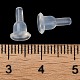 シリコン製ピアスキャッチ  ピアスバックキャッチ  透明  6x10mm  穴：0.5mm&nbsp;SIL-D009-02-3