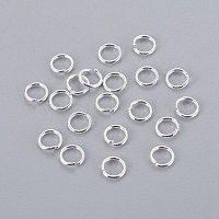変色しにくい304ステンレススチール製オープン丸カン  銀  20ゲージ  4x0.8mm  内径：2.5mm&nbsp;STAS-E464-09J-S