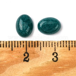 天然石ホワイトジェイドカボション  オーバル  染め  ティール  8~8.5x6~6.5x2.5~3.5mm&nbsp;G-A094-01B-20