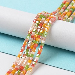 Gradient Color Electroplate Glass Bead Strands&nbsp;GLAA-E042-05-B03