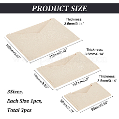 3Pcs 3 Style Wool Felt Envelope Purse Insert Organizer&nbsp;FIND-WR0006-70B