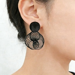 Alloy Stud Dangle Earrings&nbsp;WG62864-01