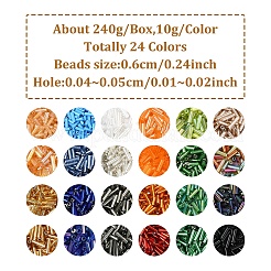 DIY ガラス ラッパ ビーズ ブレスレット ジュエリー作りキット  ミックスカラー  6~75x0.4~8x0.2~2mm  穴：0.5~0.6mm&nbsp;DIY-YW0010-65
