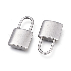 変色しにくい304ステンレススチールペンダント  ロック  ステンレス鋼色  25.8x14.5x5mm  穴：10x7mm&nbsp;STAS-K207-37P-B