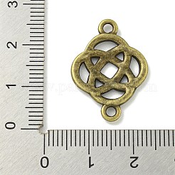 チベットスタイルの合金コネクタチャーム  ノットリンク  鉛フリー＆カドミウムフリー  アンティークブロンズ  24.5x18x2mm  穴：2mm  約581個/1000g&nbsp;TIBE-I026-6023AB