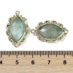 Natural Green Fluorite Faceted Horse Eye Links&nbsp;G-B126-02G-10