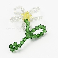 Handmade Glass Beaded Woven Pendants&nbsp;LS-GLAA-I046-10A