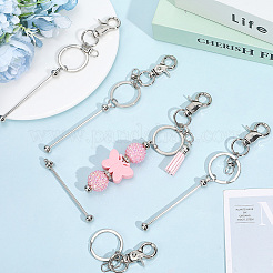 12Pcs Alloy Beadable Keychain Bar&nbsp;KEYC-SC0001-44