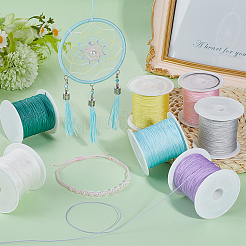 7 Rolls 7 Colors Nylon Chinese Knot Cord&nbsp;NWIR-PH0002-52