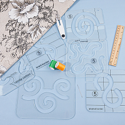 6Pcs 6 Styles Acrylic Quilting Templates&nbsp;DIY-HY0001-67