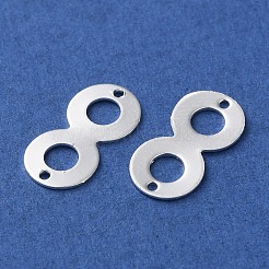 真鍮フィリグリーコネクターチャーム  カドミウムフリー＆鉛フリー  8番目のリンク  925銀メッキ  12.5x6.5x0.5mm  穴：0.8mm&nbsp;KK-F880-04S
